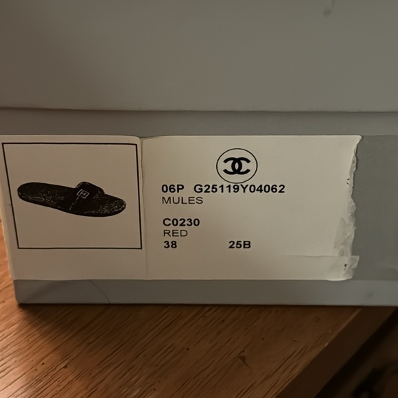 Authentic Chanel Logo Mules - Picture 9 of 9